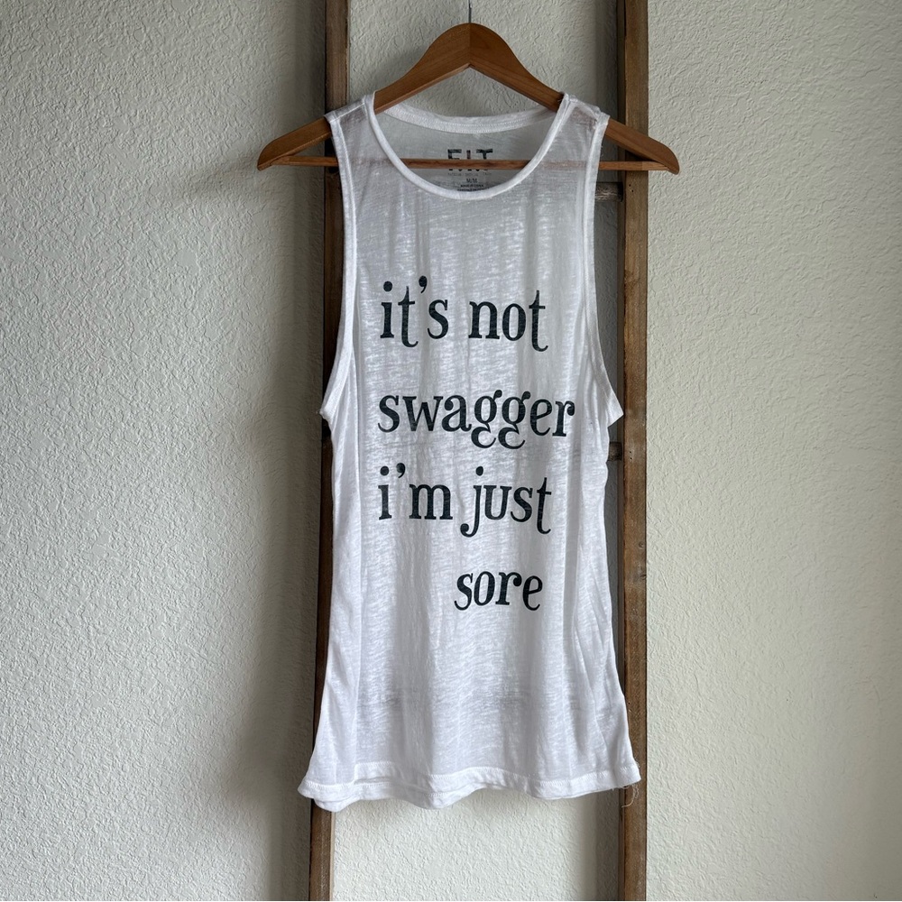 F.I.T Paper Thin Graphic Tank Top Sz: Med